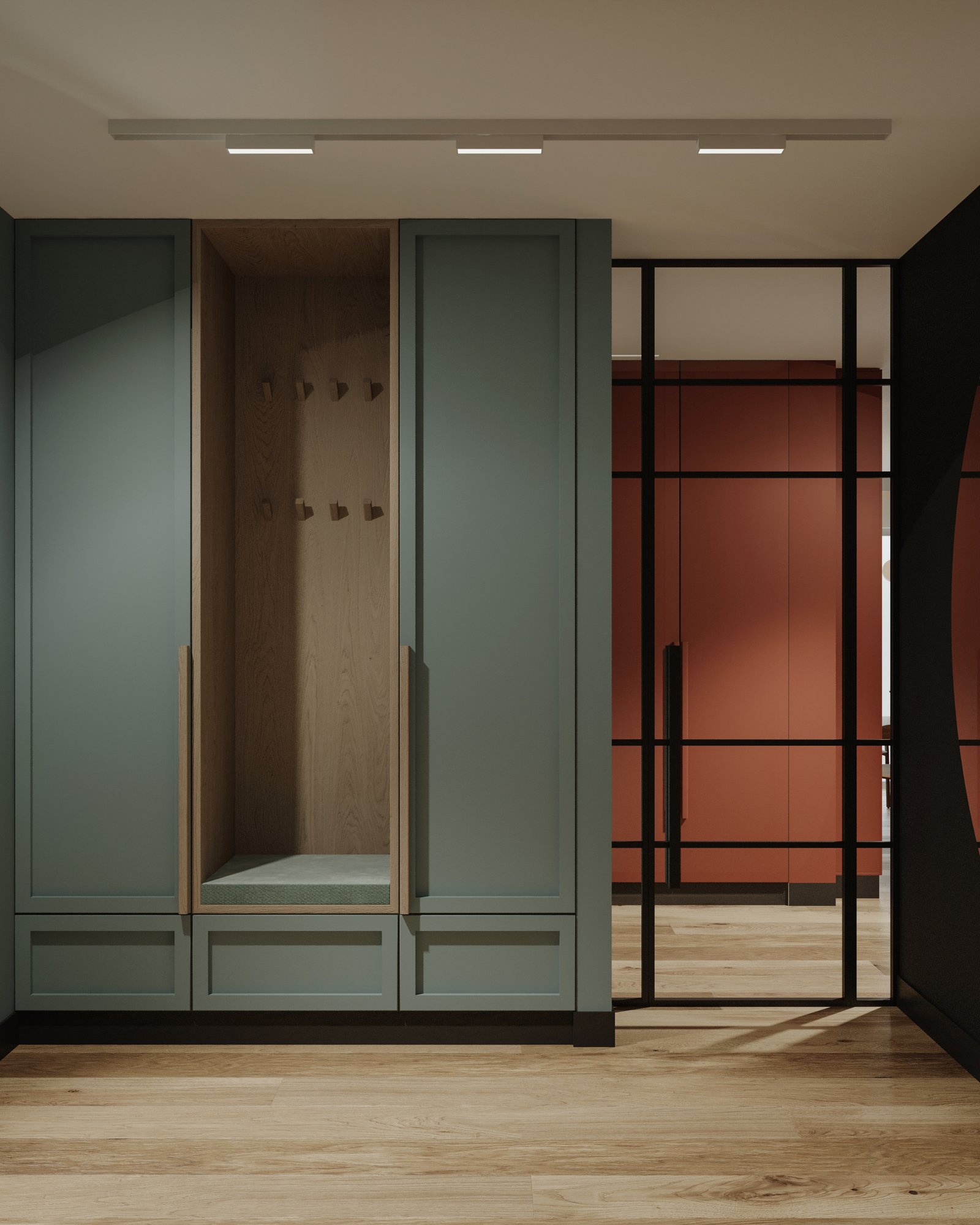 kotytarz eklektyczne wnętrze domu w otwocku 1