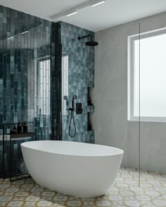 Łazienka duża eklektyczne wnętrze domu